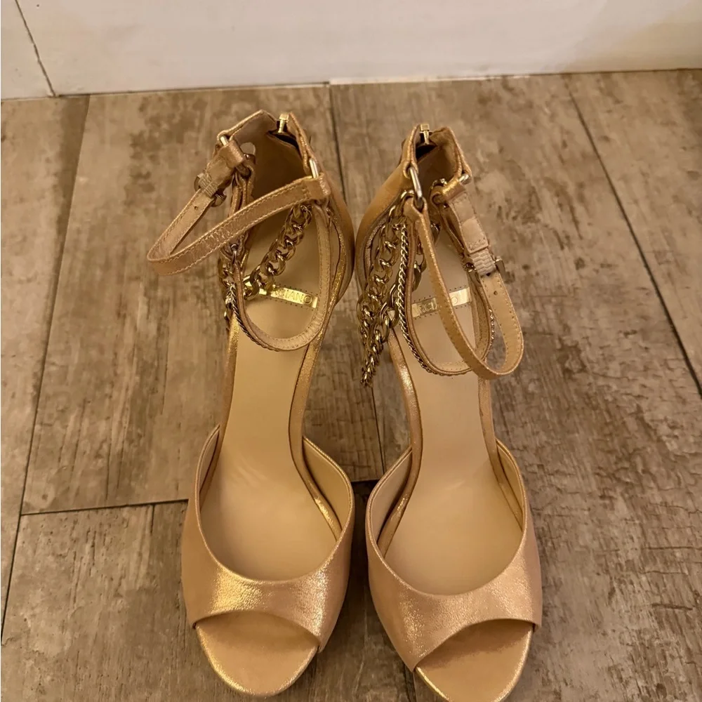 Marciano Gold Chain-Detail Women's Heels - Picture 5 of 5